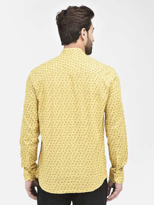 CRIMSOUNE CLUB Men Printed A-line Kurta(Yellow)