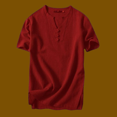 HouseOfCommon Men Solid Straight Kurta(Maroon)