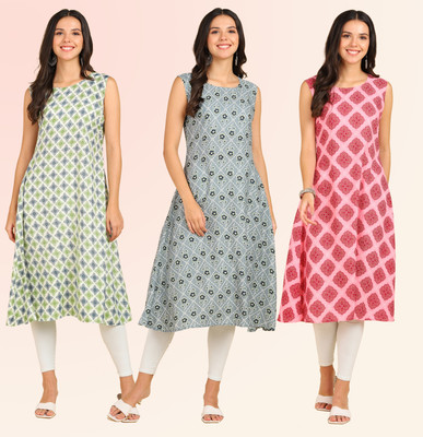 LALITATEX Women Printed A-line Kurta(Multicolor)
