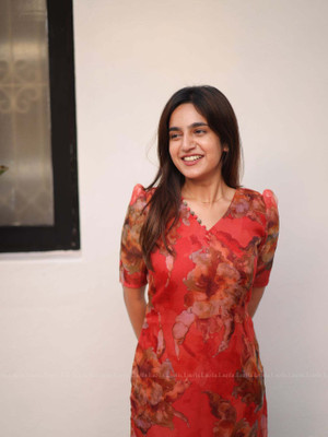 Styleva Women Printed A-line Kurta(Red)