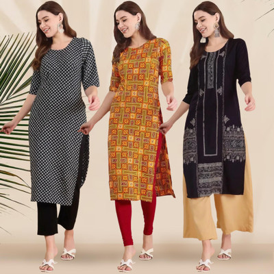 1 Stop Fashion Women Printed A-line Kurta(Multicolor)