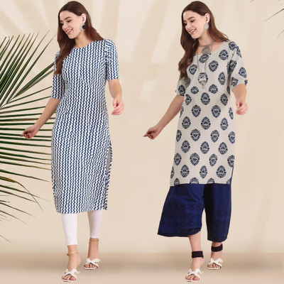 1 Stop Fashion Women Printed A-line Kurta(Multicolor)
