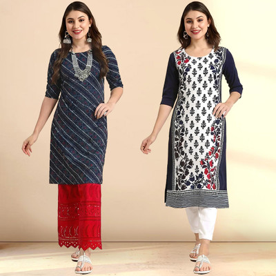 EthnicBasket Women Printed A-line Kurta(Multicolor)