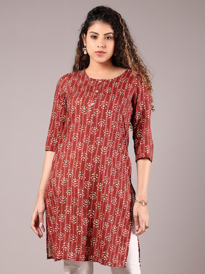 V-MART Women Printed A-line Kurta(Multicolor)