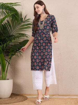 SZN Women Printed A-line Kurta(Multicolor)