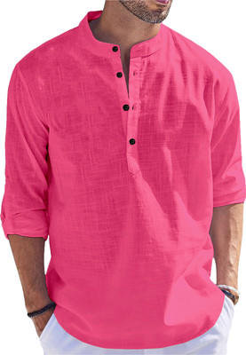 hfm Men Self Design Straight Kurta(Multicolor)