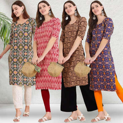 EthnicBasket Women Printed A-line Kurta(Multicolor)