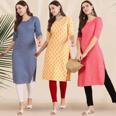 EthnicBasket Women Printed A-line Kurta(Multicolor)