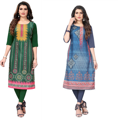 Yasti Enterprise Men Printed Anarkali Kurta(Multicolor)
