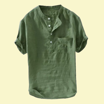 ZAKOD Men Solid Straight Kurta(Green)