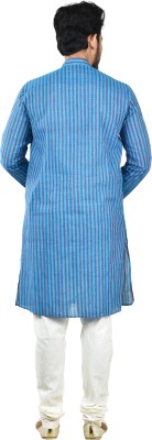 KishanKanhaiya Men Solid Straight Kurta(Light Blue, Maroon)