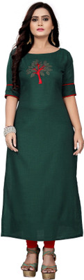 mahi creation Women Embroidered Straight Kurta(Multicolor)