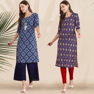 EthnicBasket Women Printed A-line Kurta(Multicolor)