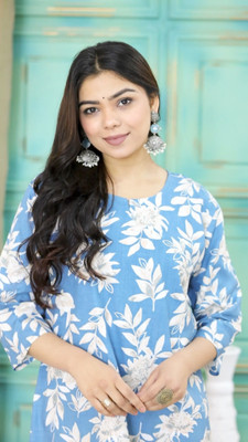 AAITHAN Women Printed Straight Kurta(Multicolor)