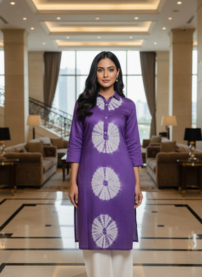 SKFASHIONSMARTS Women Embroidered A-line Kurta(Purple)