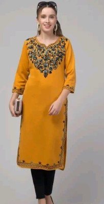COLOR TIPS Women Solid A-line Kurta(Yellow)