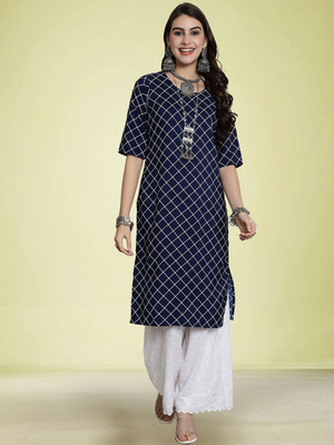 Moda Rapido Women Solid Straight Kurta(Red)