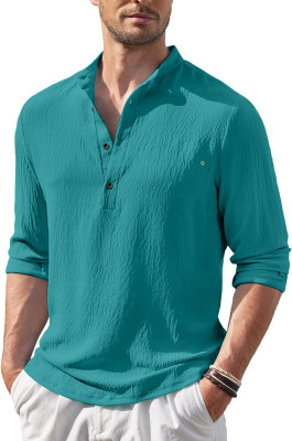 ZARTHA Men Solid Straight Kurta(Dark Green)