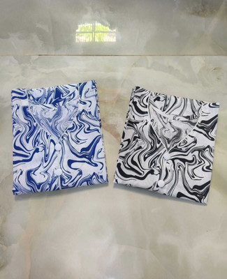 FERIHA Women Printed Straight Kurta(Blue, Black, White)