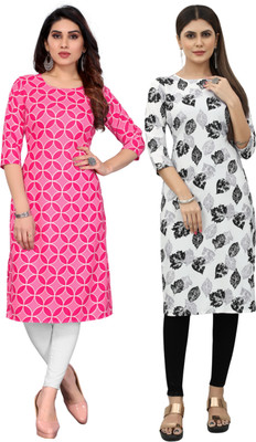 HouseOfCommon Women Self Design Straight Kurta(Multicolor)