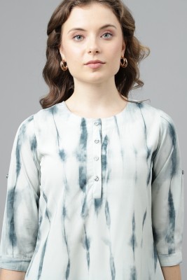 Entise Women Dyed/Ombre A-line Kurta(Blue)