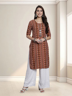 1 Stop Fashion Women Printed A-line Kurta(Multicolor)