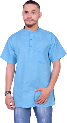 aruati Men Printed A-line Kurta(Blue)
