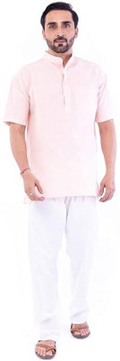 DESHBANDHU DBK Men Solid Straight Kurta(Pink)