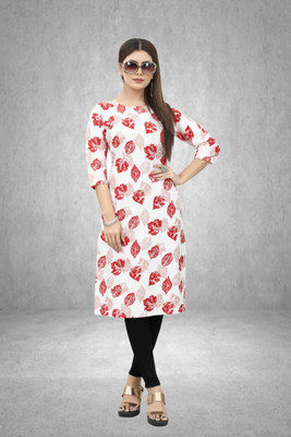 Maridiifashion Women Self Design Straight Kurta(Pink)