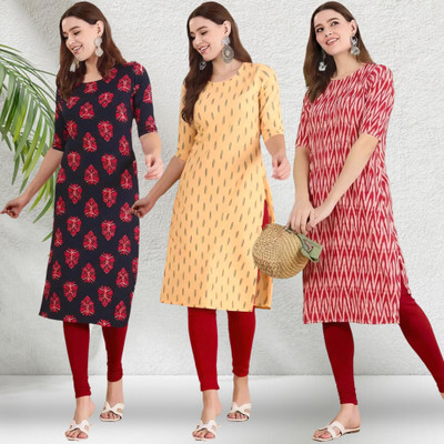 1 Stop Fashion Women Printed A-line Kurta(Multicolor)