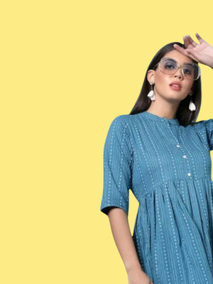 TheFashionIcon Women Solid A-line Kurta(Multicolor)