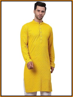 Lervisa Men Printed Straight Kurta(Multicolor)