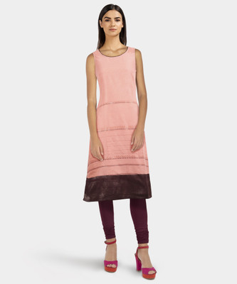 Aurelia Women Printed A-line Kurta(Pink)
