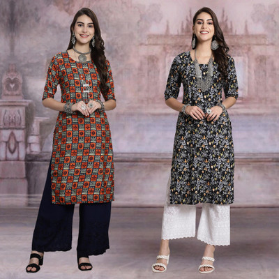 Moda Rapido Women Printed A-line Kurta(Multicolor)