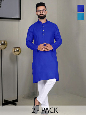 Moda Rapido Men Solid A-line Kurta(Multicolor)