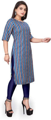 deshmi fashion Women Striped A-line Kurta(Multicolor)