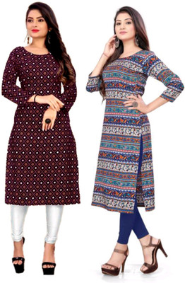 MIROSELLY CREATION Women Striped A-line Kurta(Multicolor)