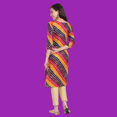 Satpoths Women Embroidered Straight Kurta(Multicolor)