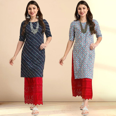 EthnicBasket Women Printed A-line Kurta(Multicolor)
