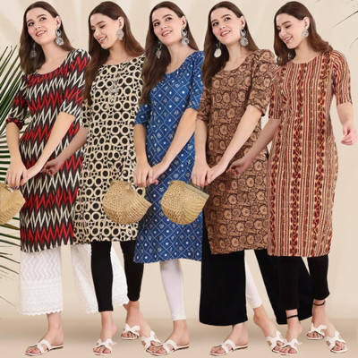 EthnicBasket Women Printed A-line Kurta(Multicolor)