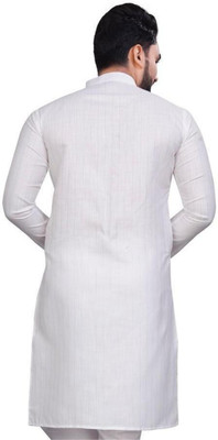 JENJEE FASHION Men Solid Straight Kurta(White)