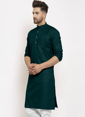 Trending Rashmi Men Solid Straight Kurta(Dark Green)