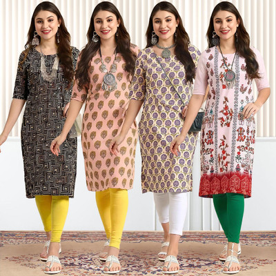 EthnicBasket Women Printed A-line Kurta(Multicolor)