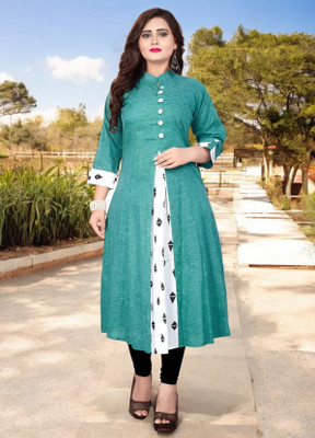 Suhani Fashion Women Self Design A-line Kurta(Light Green)