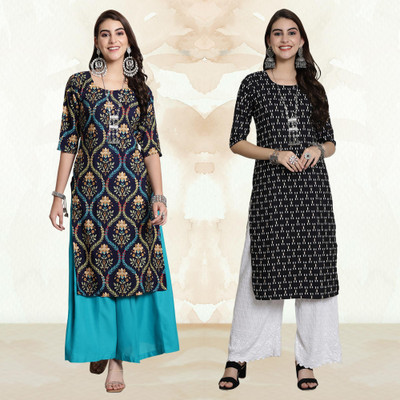 Moda Rapido Women Printed A-line Kurta(Multicolor)