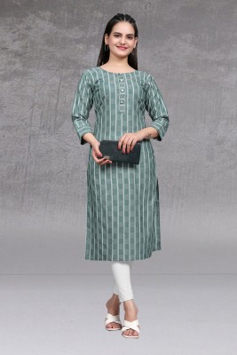 MANTRA DESIGNER Women Printed A-line Kurta(Green)