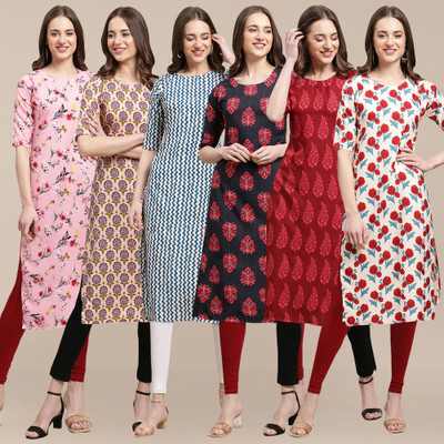 EthnicBasket Women Printed A-line Kurta(Multicolor)