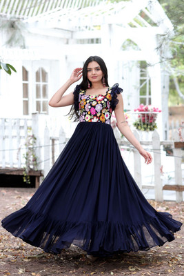 Tilton Flared/A-line Gown(Blue)