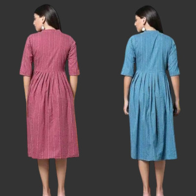 Texpa Fashioj Women Self Design Anarkali Kurta(Maroon, Blue)