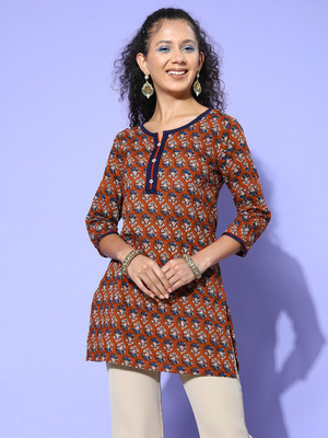 all about you Women Printed Straight Kurta(Multicolor)